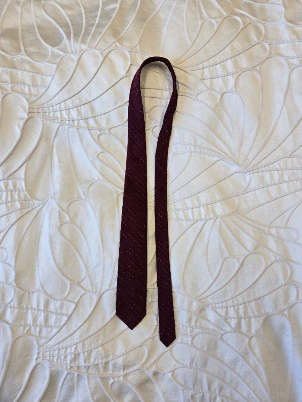 Vintage Christian Dior Monsieur Burgundy Tie
